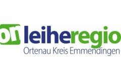 Logo der Onleihe: auf weißem Hintergrund steht "Onleihe Regio Ortenau Kreis Emmeindgen"
