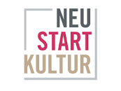 Logo Neustart Kultur: auf weißem Hintergrund steht "Neustart Kultur"